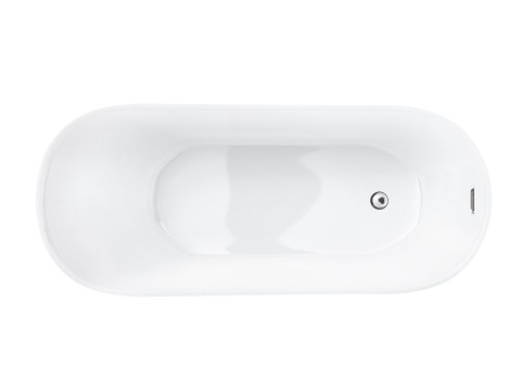 Wanna wolnostojąca Corsan ESTELLA 160 x 74 cm Korek klik-klak Chrom