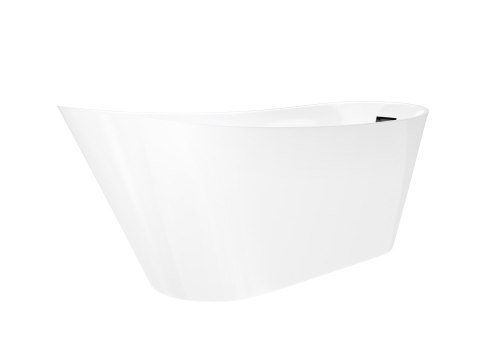 Wanna wolnostojąca Corsan ESTELLA 160 x 74 cm Korek klik-klak Czarny