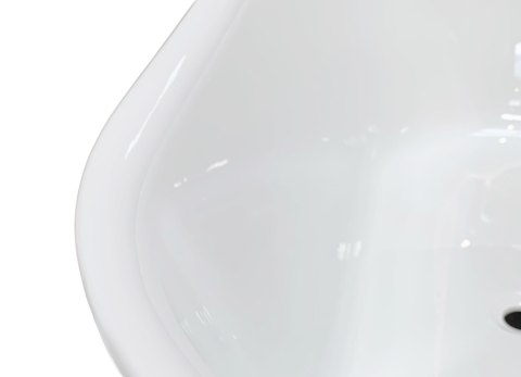 Wanna wolnostojąca narożna Corsan INTERO SLIM 150 x 75 Montaż lewostronny Korek klik-klak Chrom