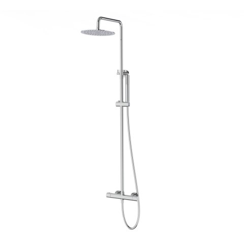 Zestaw natryskowy z termostatem Kolumna Corsan LUGO Deszczownica 25cm Chrom