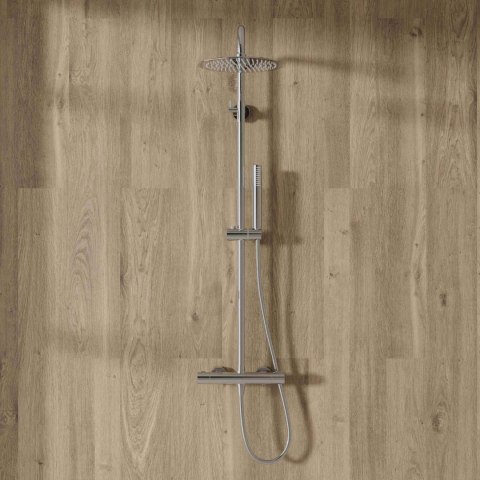 Zestaw natryskowy z termostatem Kolumna Corsan LUGO Deszczownica 25cm Chrom