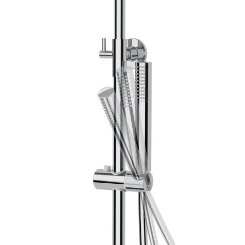 Zestaw natryskowy z termostatem Kolumna Corsan LUGO Deszczownica 25cm Chrom