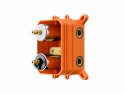 Zestaw prysznicowy Corsan Lugo czarny z deszczownicą 25 cm, baterią termostatyczną i prysznicem