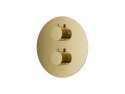 Zestaw prysznicowy podtynkowy Corsan Lugo Termostat Deszczownica 25cm Złoty