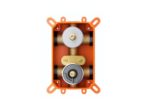 Zestaw prysznicowy podtynkowy Corsan Lugo Termostat Deszczownica 25cm Złoty