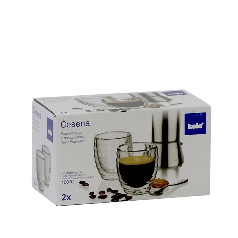 2 szklanki do espresso o podwójnych ściankach 0,08 L KELA śred. 6 x 6,5 CM
