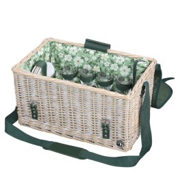 Kosz piknikowy z wyposażeniem stolikiem dla 4 osób CILIO 46 x 29 x 26 cm