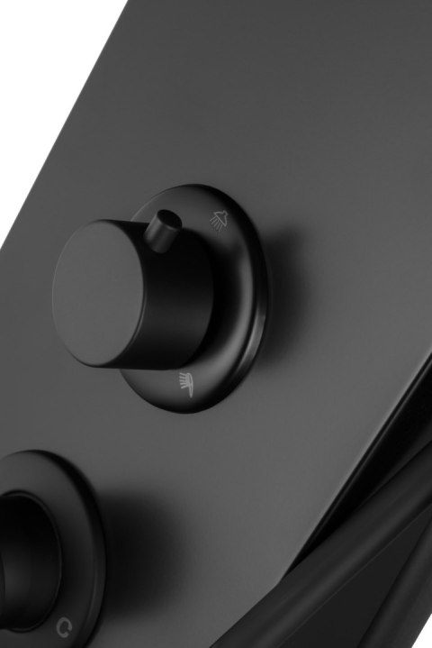 Panel prysznicowy Corsan ALTO Termostat Czarny Deszczownica LED