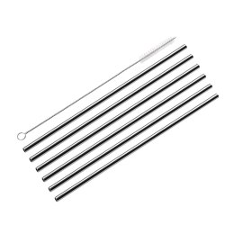 Stalowe słomki do napojów ze szczoteczką do czyszczenia CILIO 6 sztuk 22,5 cm