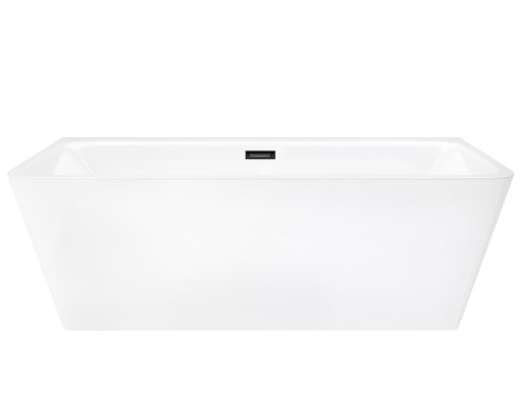 Wanna przyścienna wolnostojąca Corsan ISEO 170 x 79 cm z szeroką krawędzią Korek klik-klak Grafit / Gun Metal