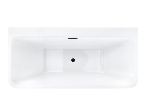 Wanna przyścienna wolnostojąca Corsan ISEO 170 x 79 cm z szeroką krawędzią Korek klik-klak Grafit / Gun Metal