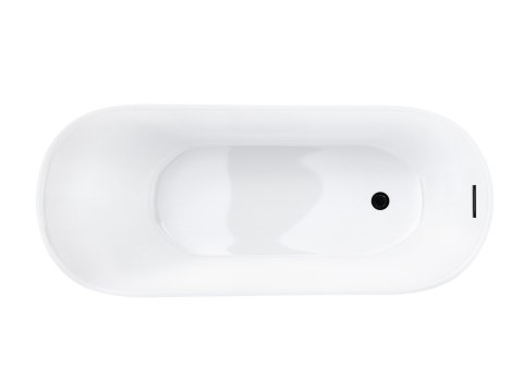 Wanna wolnostojąca Corsan ESTELLA 170 x 74 cm Korek klik-klak Grafit / GunMetal