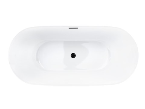 Wanna wolnostojąca Corsan OLVENA 170 x 75 cm Korek klik-klak Grafit / GunMetal