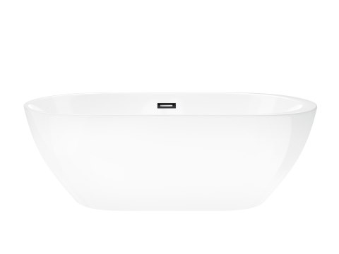 Wanna wolnostojąca Corsan RENO 170 x 80 cm z boczną półką Korek klik-klak Grafit / GunMetal