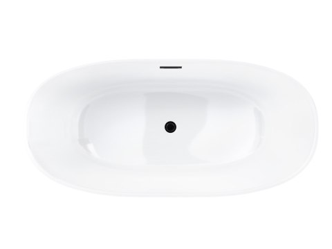 Wanna wolnostojąca Corsan SALINA 170 X 72 cm z wykończeniem Grafit / GunMetal