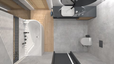 Wanna wolnostojąca narożna Corsan INTERO 170 x 80 z szeroką krawędzią Montaż lewostronny Korek klik-klak Grafit / GunMetal