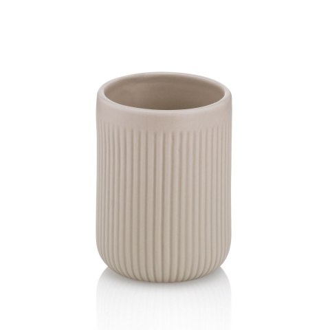 Kubek na szczoteczki do zębów KELA średnica 7,5 x 10 cm beżowy