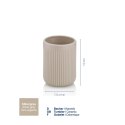 Kubek na szczoteczki do zębów KELA średnica 7,5 x 10 cm beżowy