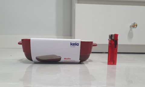 Małe naczynie żaroodporne KELA 22,5 x 12,5 x 6 cm czerwone