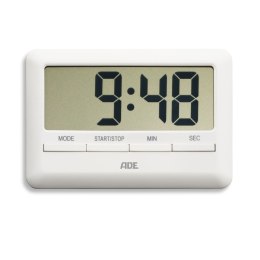 Minutnik elektroniczny do 99 min. 59 sek ADE 10 x 7 x 1 cm biały
