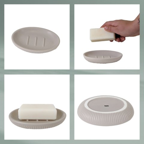 Mydelniczka ceramiczna KELA 13,5 x 9,5 x 2 cm beżowa