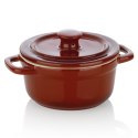 Małe naczynie żaroodporne z pokrywką MINI KELA ceramika śred. 14 x 9,5 cm kolor czerwony