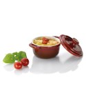 Małe naczynie żaroodporne z pokrywką MINI KELA ceramika śred. 14 x 9,5 cm kolor czerwony