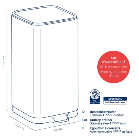 Ociekacz na akcesoria kuchenne Kela 11,5 x 10 x 18,5 cm