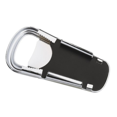 Otwieracz do butelek, chromowany metal, 8,5 cm