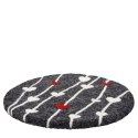 Podkładka pod gorące naczynia, śred. 21 cm, owcza wełna, szaro-biała