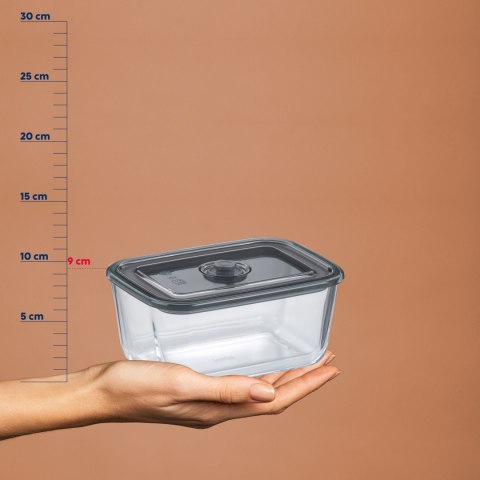 Pojemnik na żywność, szkło borokrzemowe/tworzywo sztuczne, 1,4 l, 20 x 14,5 x 9 cm