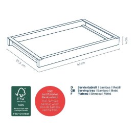 Taca do serwowania KELA bambus 43 x 27 x 4 cm