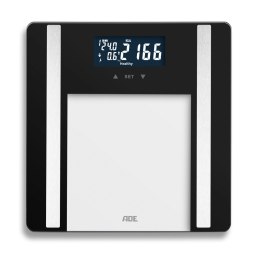 Waga łazienkowa z analizą masy ciała do 180 kg ADE 30 x 30 cm czarna