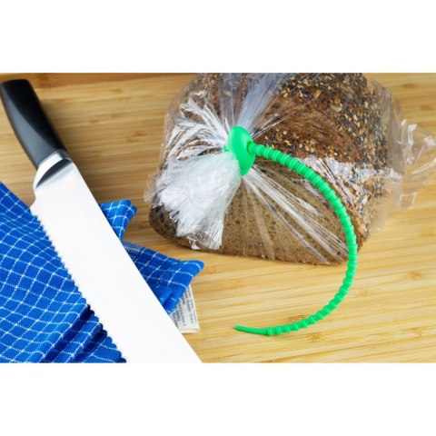 Zaciski silikonowe 6 sztuk 22 cm LURCH zielone fioletowe