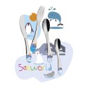 Zestaw 4 sztućców dla dzieci CILIO SEAWORLD