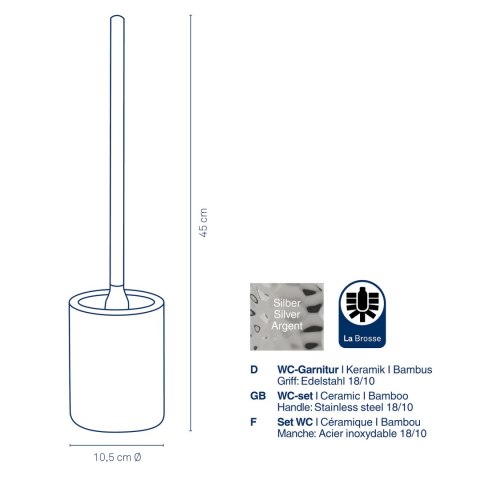 Zestaw do WC KELA śred. 10,5 x 45 cm