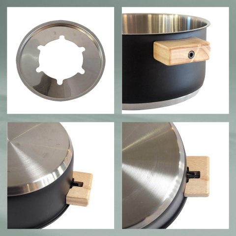 Zestaw do fondue dla 6 osób KELA 16 elementów 1,6 L śred. 18 x 19 cm