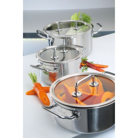 Zestaw garnków, 4 el., stal nierdzewna 18/0