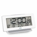 Budzik elektroniczny z kalendarzem termometrem ADE 12,5 x 4 x 8,5 cm biały