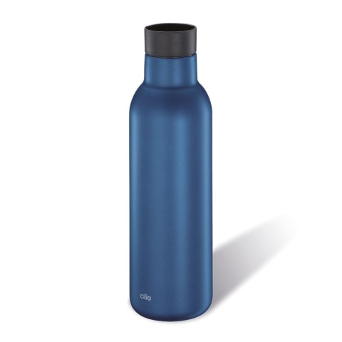 Butelka termiczna, stal nierdzewna, 0,45 l, śred. 7 x 23 cm, niebieska matowa