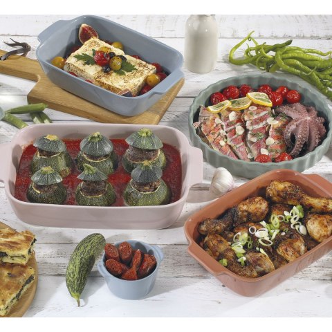 Forma do tarty, ceramika, 27 cm, zielona