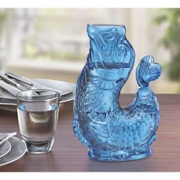 Karafka na wodę 1 L 15,5 x 10 x 23 cm niebieska CILIO ryba
