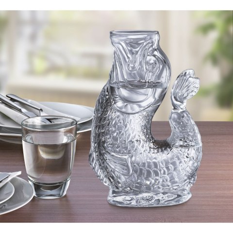 Karafka na wodę, szkło borokrzemowe, 1,0 l, 15,5 x 10 x 23 cm, przezroczysta