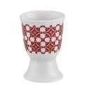 Kieliszek na jajko, porcelana, śred. 5 x 7 cm, czerwone kafelki