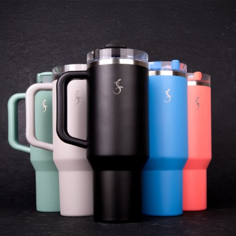 Kubek termiczny, stal nierdzewna, 1,2 l, zielony