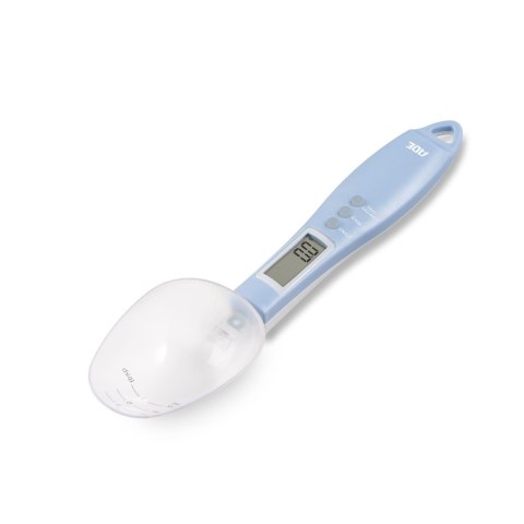 Łyżka-miarka z wagą, do 300 g, 25 cm, błękitna
