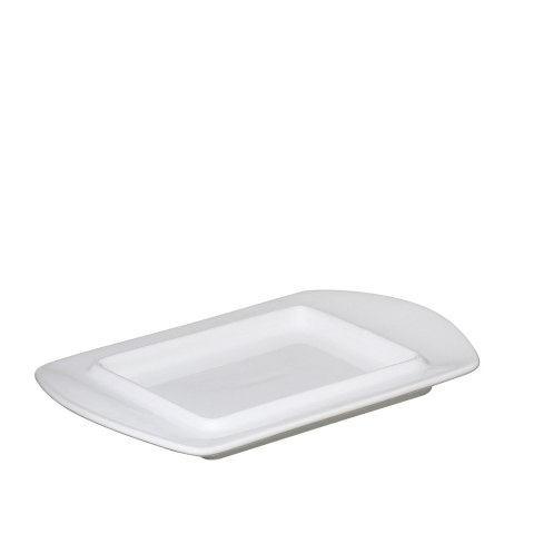 Maselniczka, porcelana, 19 x 13 x 5,5 cm, biała