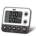 Minutnik elektroniczny, 2 pomiary, do 99 godzin, 9 x 2 x 8 cm, czarny