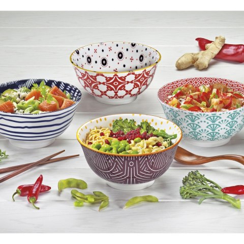 Miseczka, porcelana, śred. 18 cm, 0,85 l, kafelki