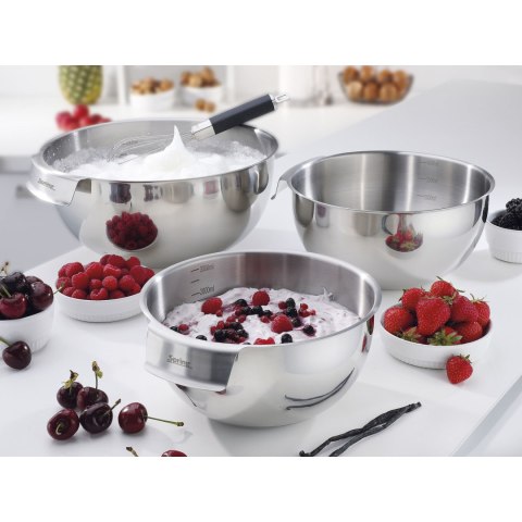 Miska kuchenna z rączką, stal nierdzewna, 3,3 l, śred. 22 x 12 cm